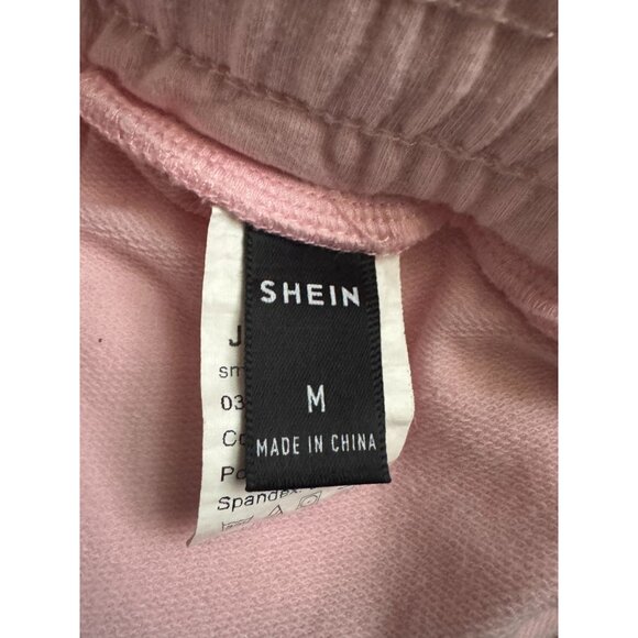 Pink Shein Drawstring Shorts M Cotton/Polyester Blend - Picture 4 of 7